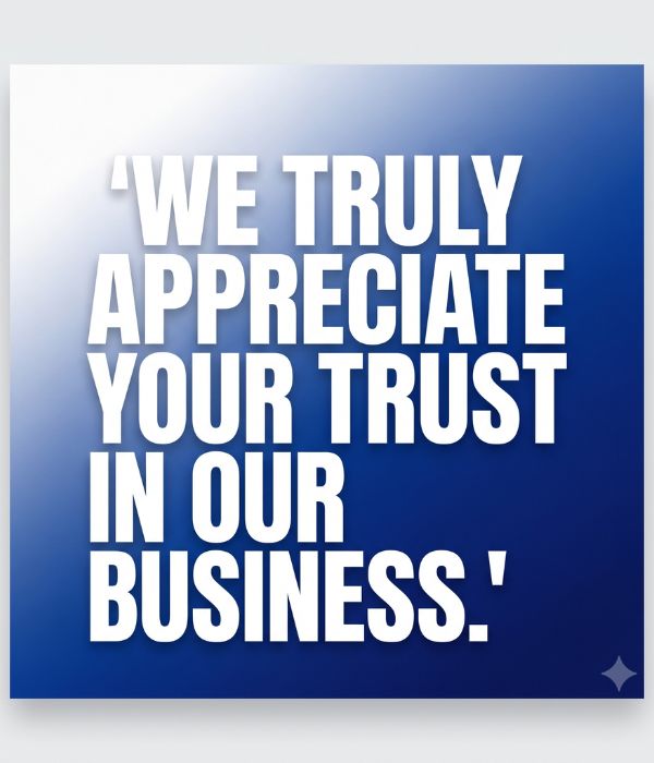 Professional Thank You Messages for Customers