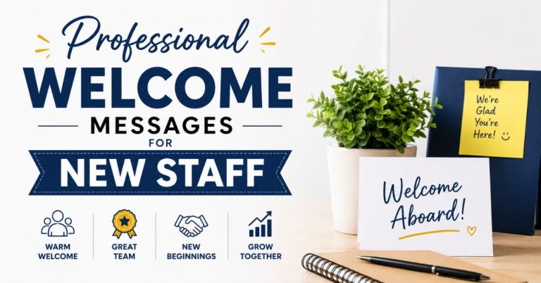 Welcome Messages for New Staff