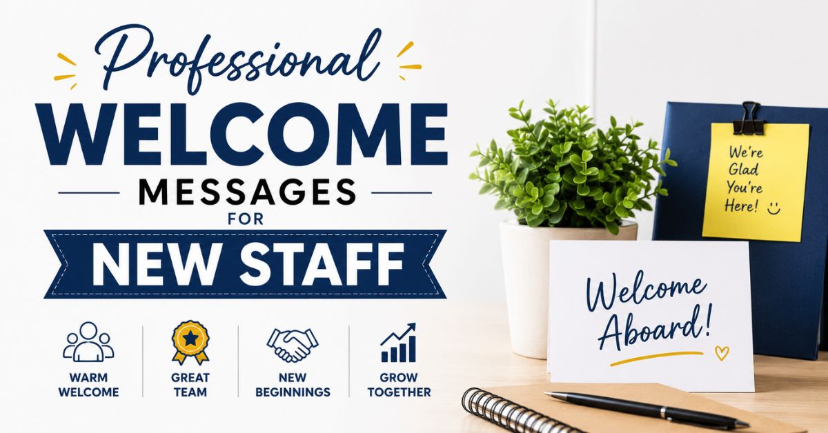 Welcome Messages for New Staff