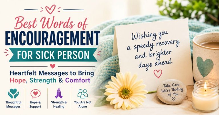 Words of Encouragement for Sick Person