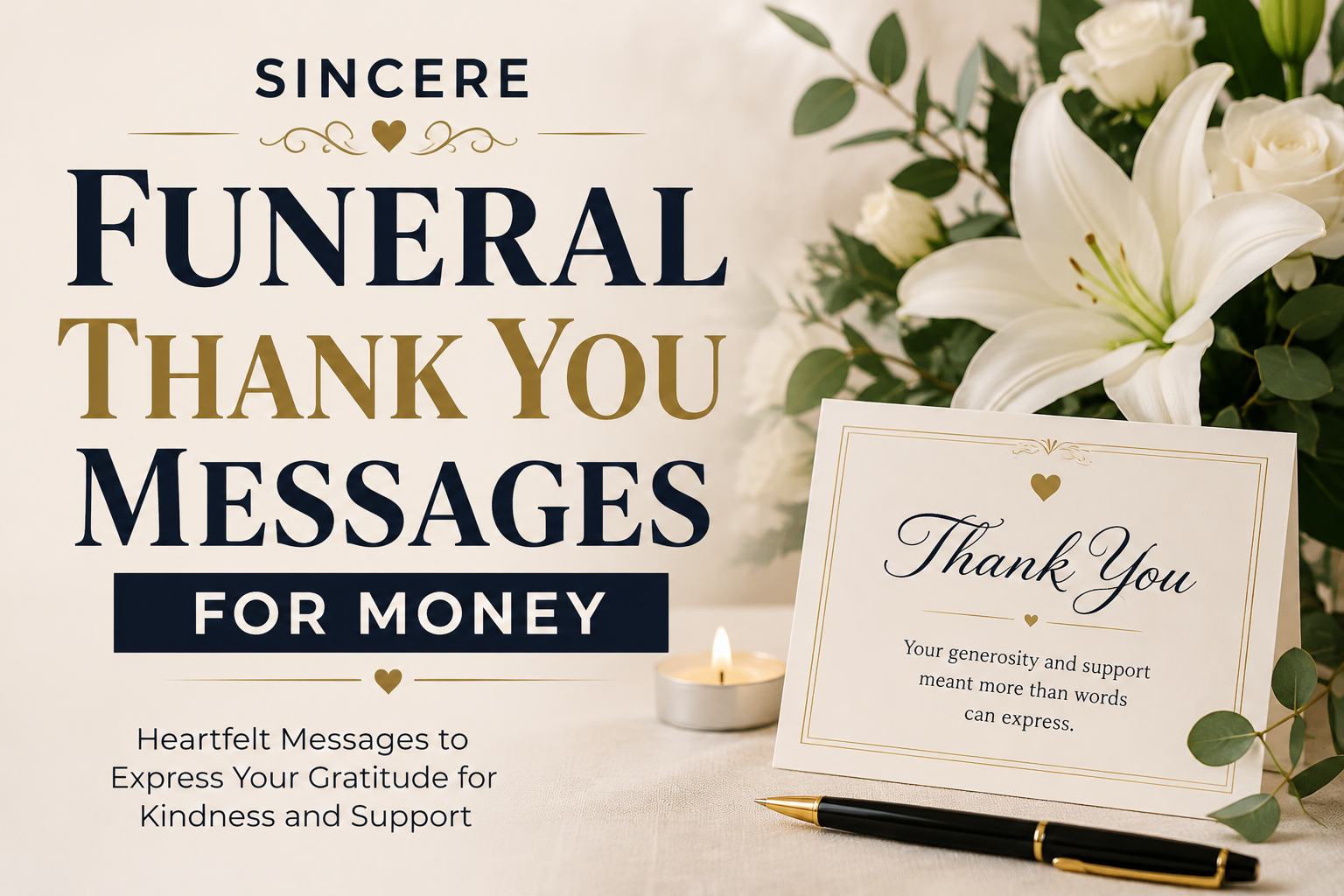 Funeral Thank You Messages for Money