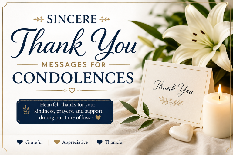 Sincere Thank You Messages for Condolences