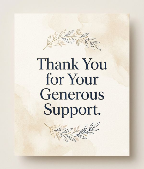Short Funeral Thank You Messages for Money