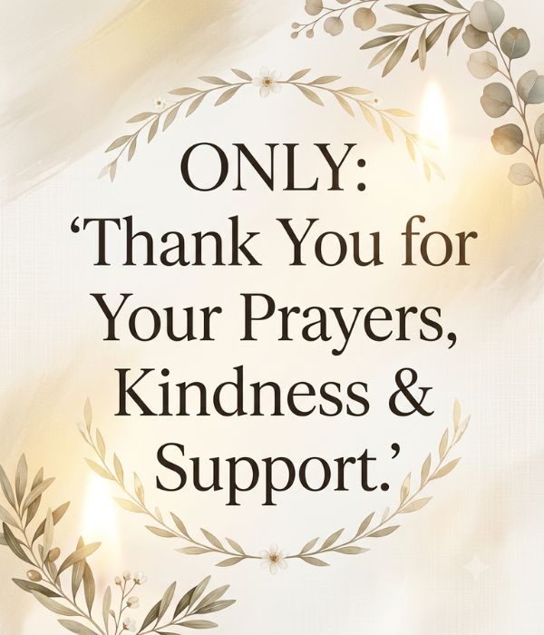 Thank You Messages for a Memorial Donation