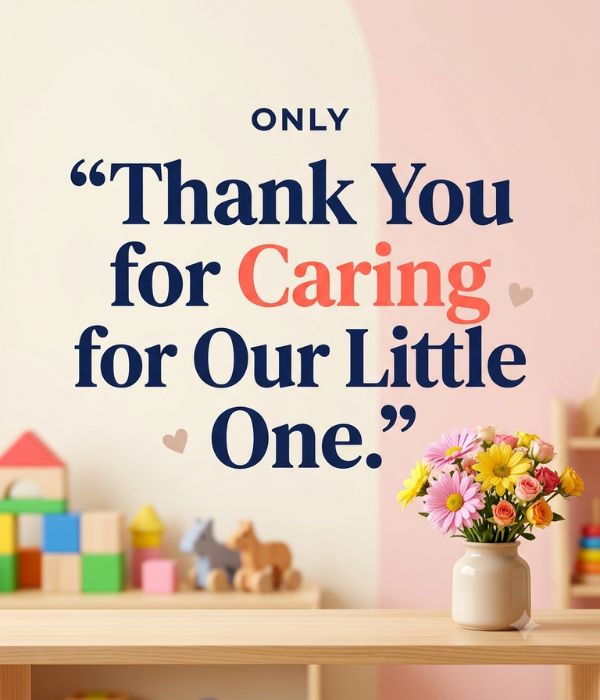 Thank You Messages for Daycare Teachers
