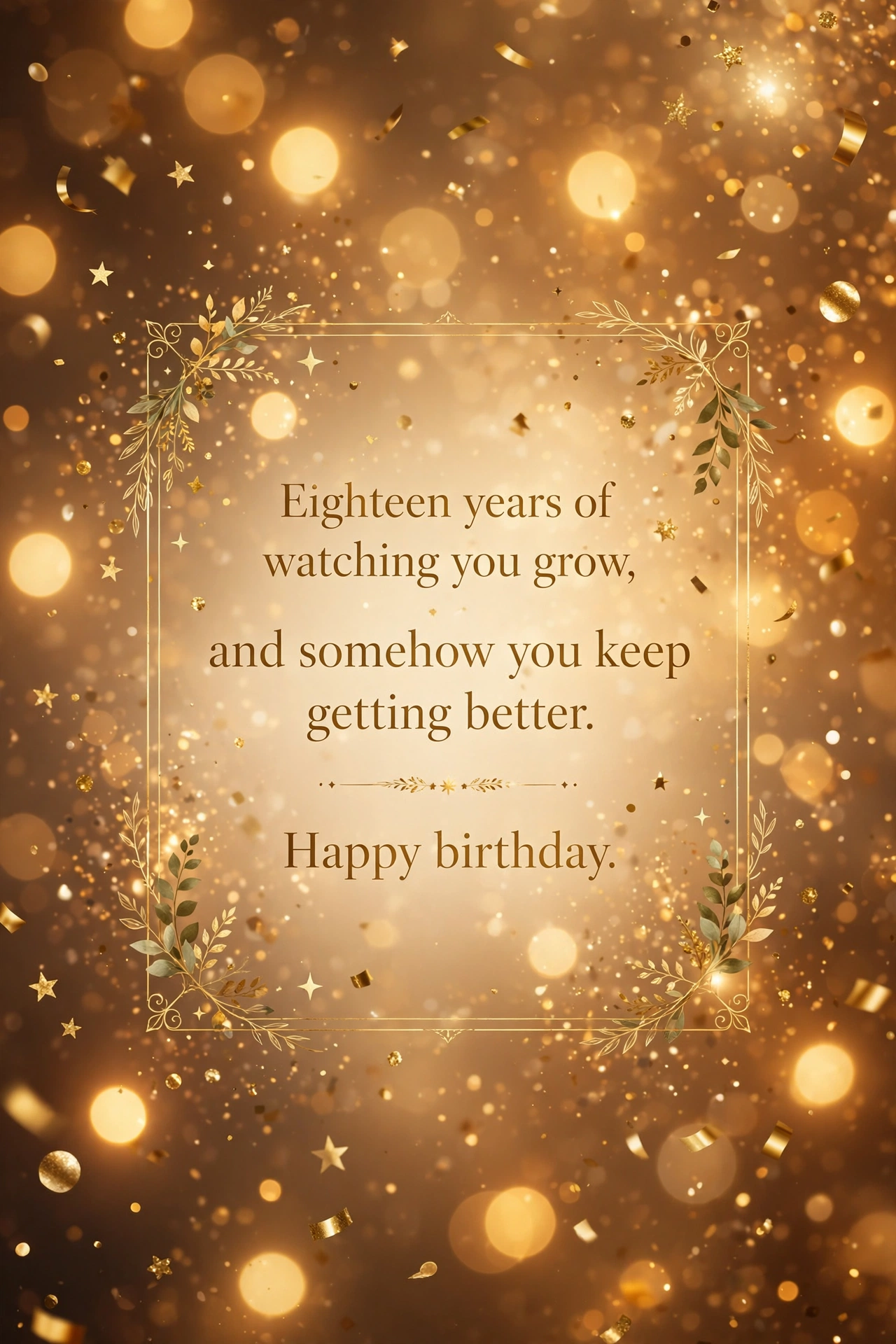 200+ 18th Birthday Wishes, Messages & Quotes: Celebrate Adulthood 2 Heartfelt 18th birthday wishes quote card with neon confetti design
