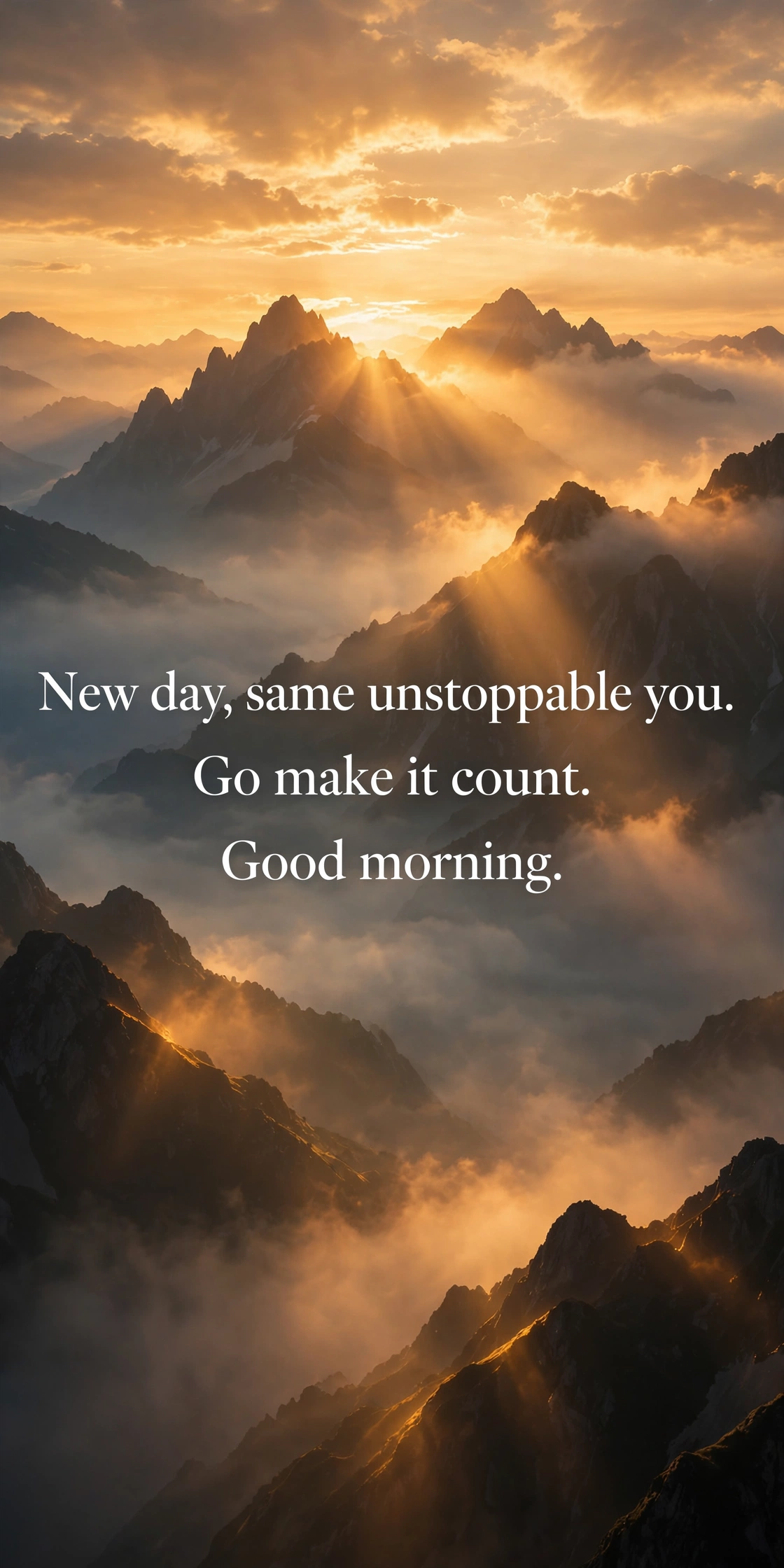 120+ Good Morning Wishes for Best Friend: Heartfelt, Funny & Inspiring Texts 4 Inspirational good morning messages for best friend quote card with sunrise breaking over mountains