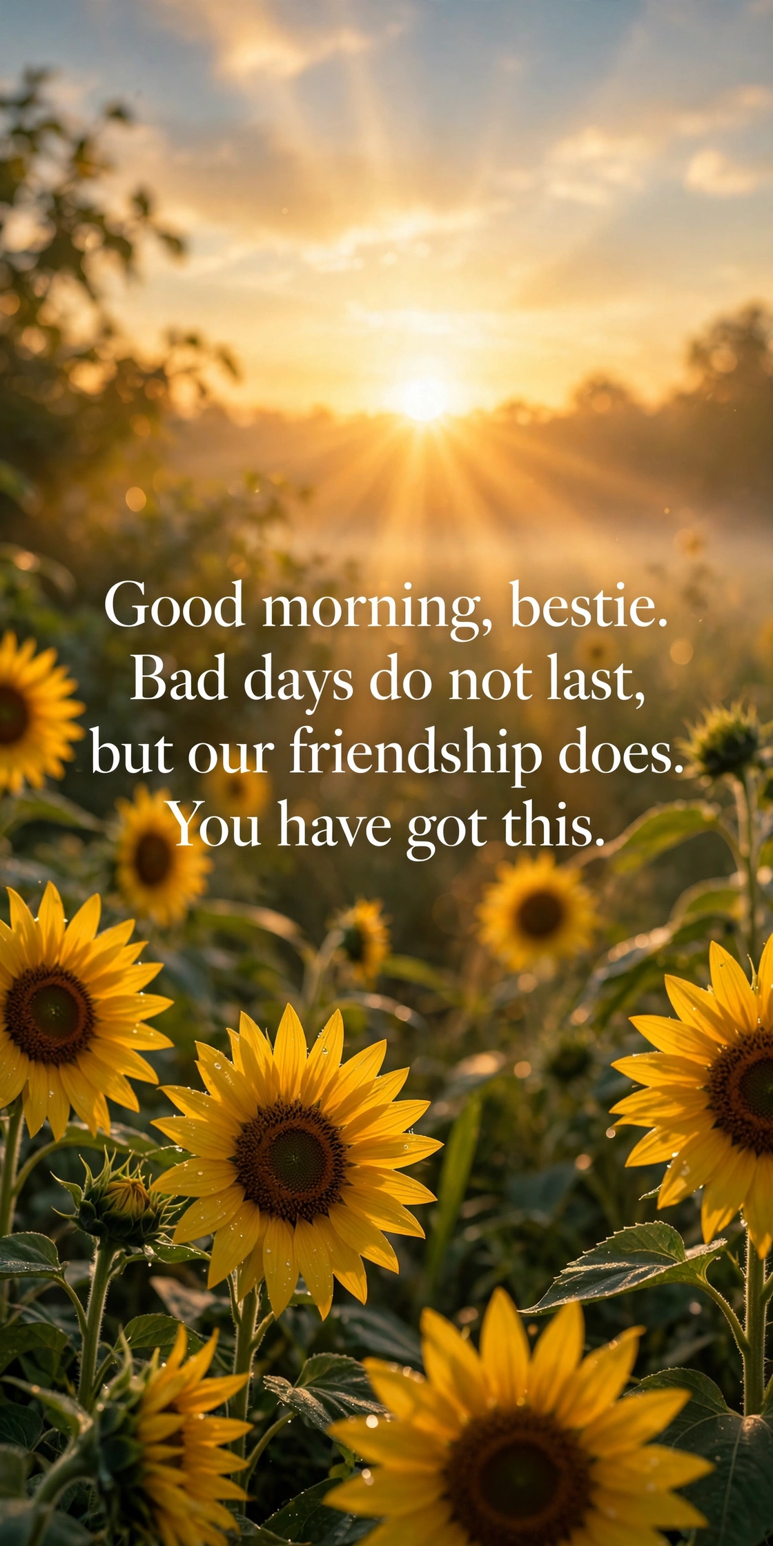 120+ Good Morning Wishes for Best Friend: Heartfelt, Funny & Inspiring Texts 7 Cheerful good morning texts to make your best friend smile quote card with bright morning sunrise