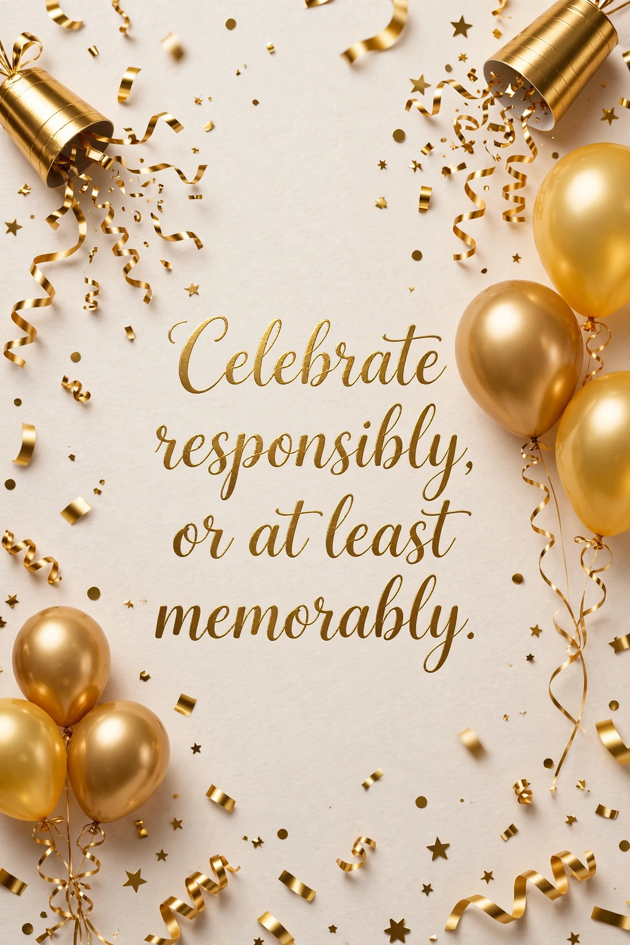 120+ Congratulations Messages: Texts for Every Big Win 7 Funny congratulations messages quote card with playful gold confetti celebration