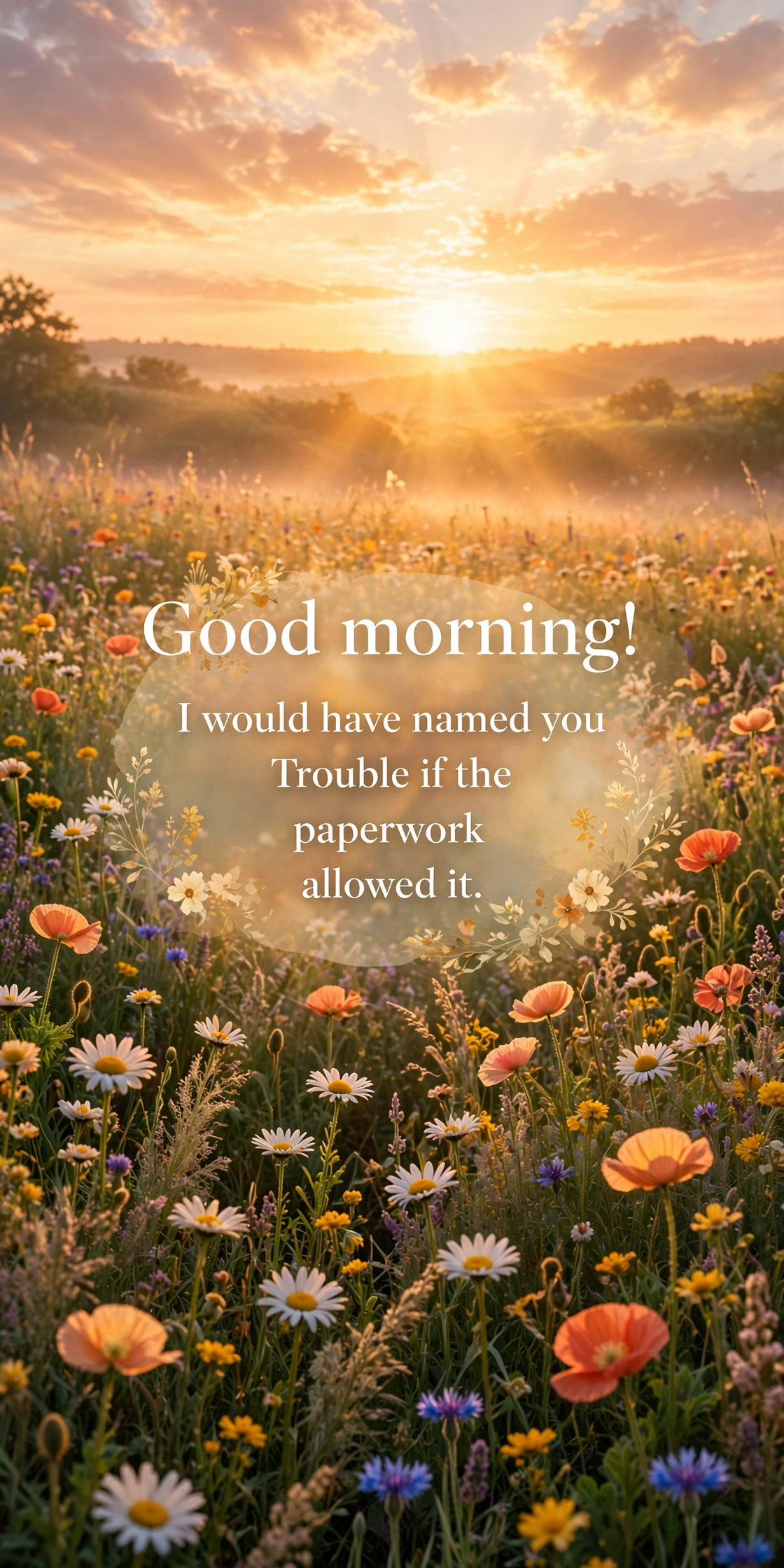 120+ Good Morning Wishes for Daughter: Sweet Texts & Loving Messages 5 Funny playful good morning texts for daughter quote card with bright cheerful sunrise
