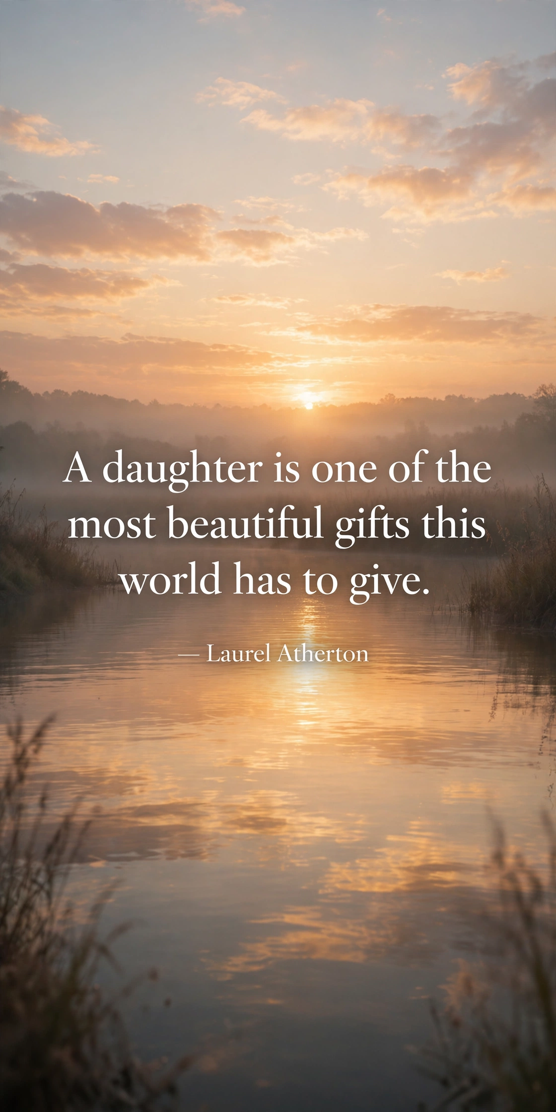 120+ Good Morning Wishes for Daughter: Sweet Texts & Loving Messages 7 Famous quotes about daughters good morning card with elegant sunrise over calm water