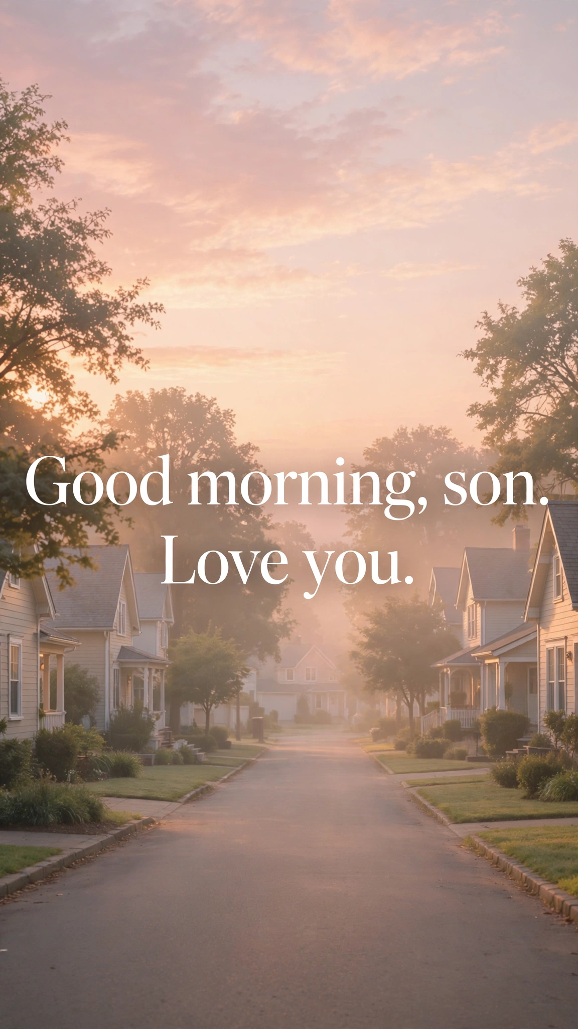 120+ Good Morning Wishes for Son: Proud, Loving & Motivating Texts 6 Short sweet good morning texts for son quote card with soft morning sunrise
