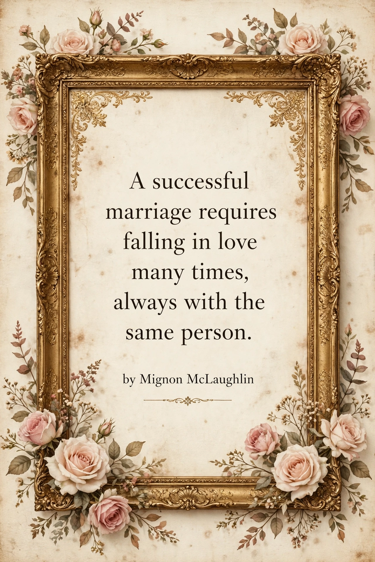 Famous marriage quotes card with elegant classic design